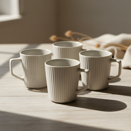Porcelain Mug Set - 4 Pcs